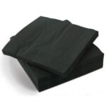 Luxury black napkin 33x33cm 100f