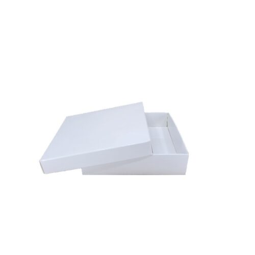 Χάρτινα κουτιά λευκά 12x12x3cm 48τμχ