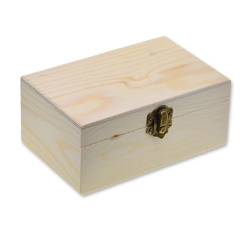 Ξύλινο κουτί μπαούλο 16x13x3.5cm ΜΚ