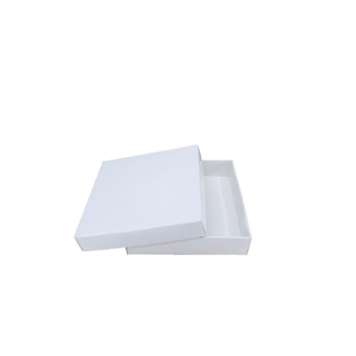 Χάρτινα κουτιά λευκά 10x10x3.5cm 45τμχ