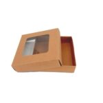 Κουτιά χάρτινα με παράθυρο 8.5×8.5×2.5cm 30τμχ