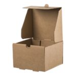 Κουτί φαγητού κραφτ 13x13x8.6cm (100τμχ)