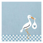 Χαρτοπετσέτα “Love Stork Blue”