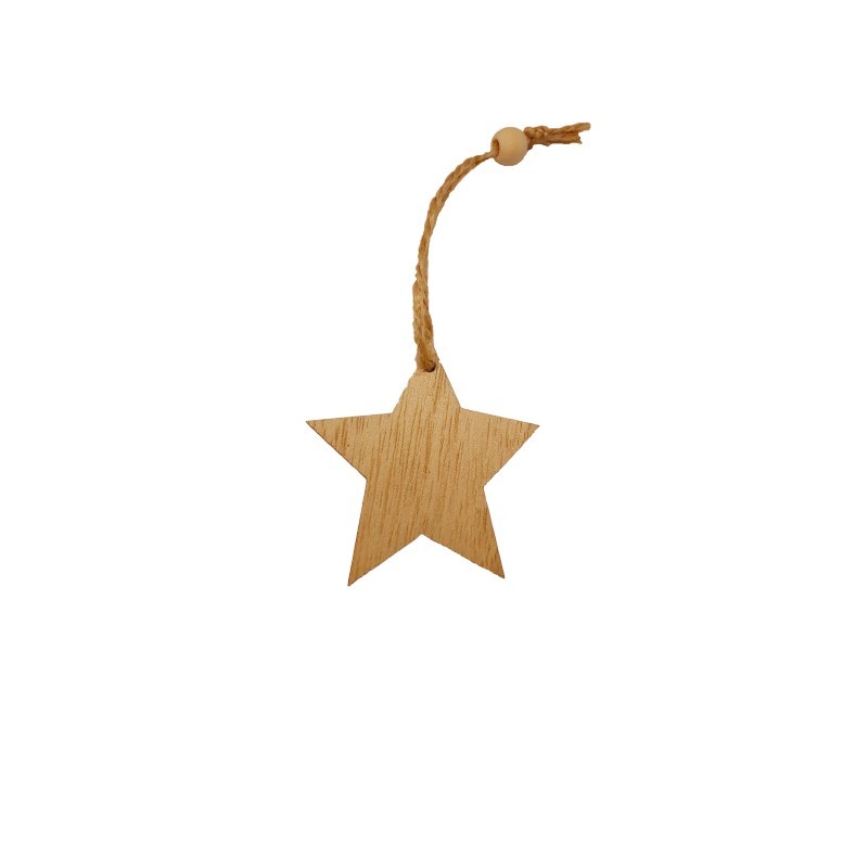 5493 Wooden decorative ornament "star" 3pcs - Image 1