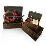 Brown Leather Chest (D-296)